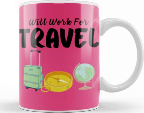 Funny Travel Gift Design Lover Trippin Wanderlust Journey Adventurer Vacation Kupa Bardak Porselen