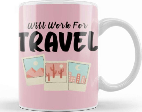 Funny Travel Gift Design Lover Trippin Wanderlust Journey Adventurer Vacation Kupa Bardak Porselen