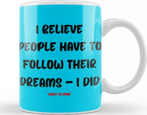 Larry Ellison Quotes Entrepreneurs Motivation İnspiration Success Work Gifts Kupa Bardak Porselen
