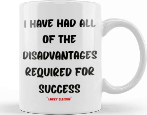 Larry Ellison Quotes Entrepreneurs Motivation İnspiration Success Work Gifts Kupa Bardak Porselen