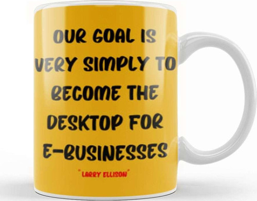Larry Ellison Quotes Entrepreneurs Motivation İnspiration Success Work Gifts Kupa Bardak Porselen