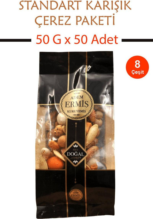 Kına Düğün Nişan Ekonomik Standart Karışık Çerez Paketi 50 G x 50 Adet