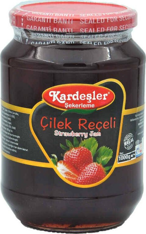 Çilek Reçeli Cam Kavanoz 1000 G