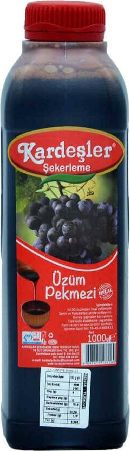 Üzüm Pekmezi (%100 Üzüm) Bidon 1000 G
