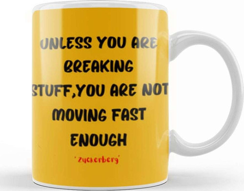 Mark Zuckerberg Quotes Entrepreneurs Motivation İnspiration Success Gifts Kupa Bardak Porselen