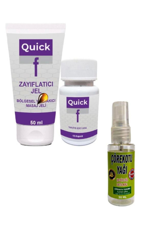 Quickf İnceltilmiş Beliniz Ve Silüetinizin Bakım Seti + Masaj Yağı 30 Ml