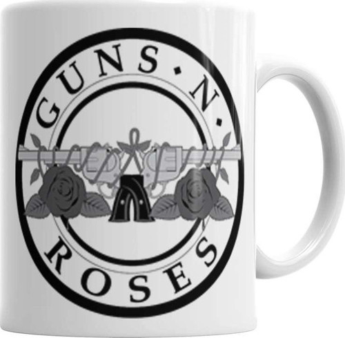 Guns And Roses Gnr Logo Axl Rose Slash Aerosmith Skid Row Hard Rock Kupa Bardak Porselen