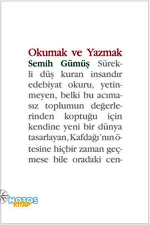 Okumak ve Yazmak - E-Kitap