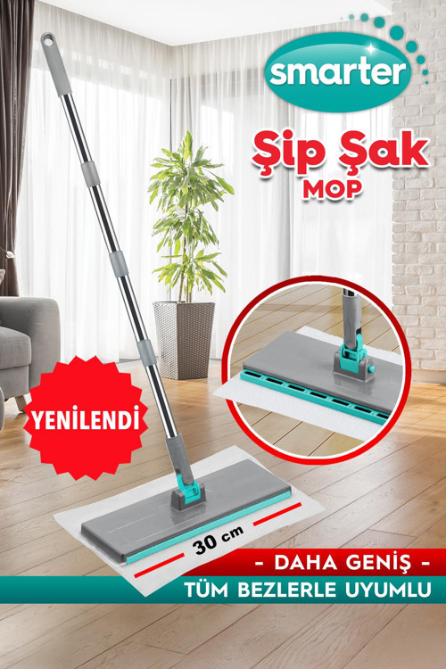 Yeni Şip Şak Mop Otomatik El Değmeden Tüm Bezlerle Uyumlu Temizlik Seti Paspas