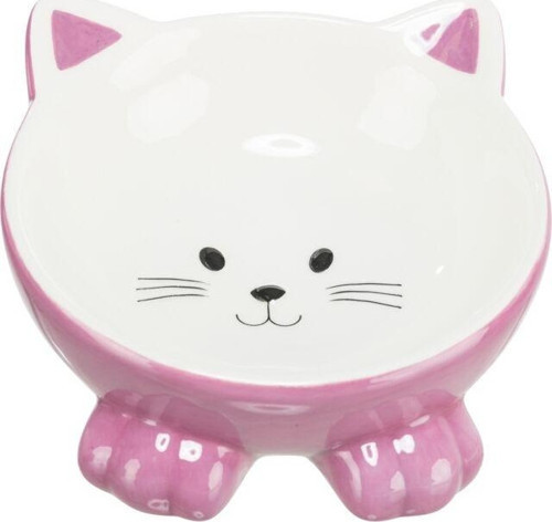 Kedi Mama ve Su Kabı, Seramik, 0,15lt / 14cm, Çeşitli Renklerde