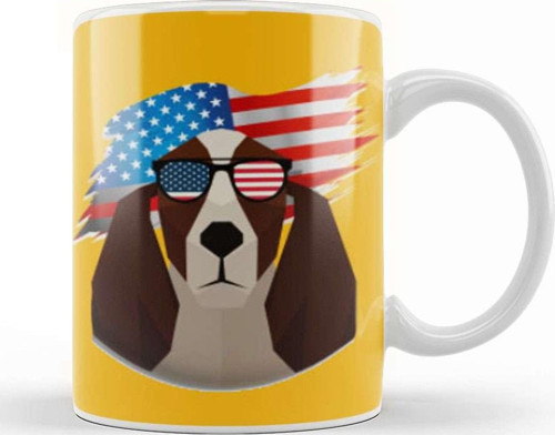 Dog İndependence Day 4Th Of July Gift Celebration Patriotic Kupa Bardak Porselen