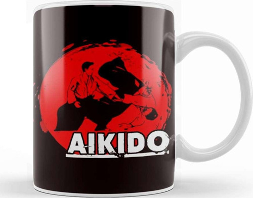 Aikido Master Fighter Martial Arts Coach Fight Self Defense Kupa Bardak Porselen