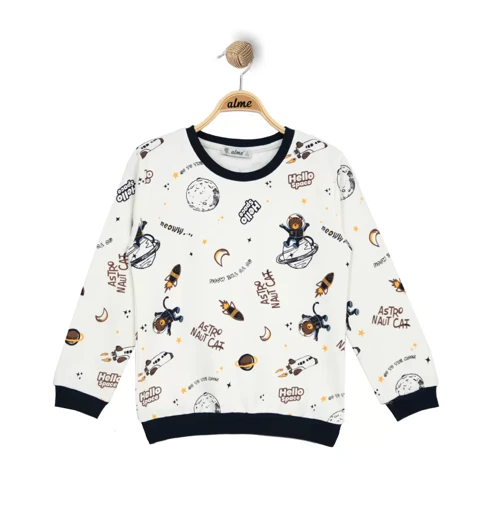 ERKEK ÇOCUK UZAY TEMALI SWEATSHIRT