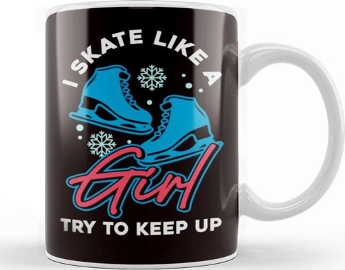 Skate Like Girl Ice Figure Skating Winter Sports Ice Skates Kupa Bardak Porselen