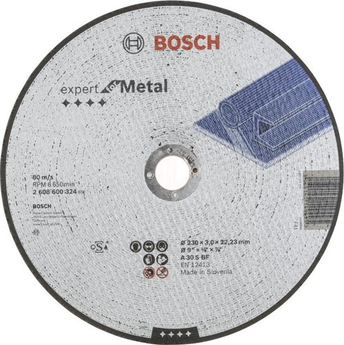 - 230*3,0 mm Expert Serisi Düz Metal Kesme Diski (Taş)