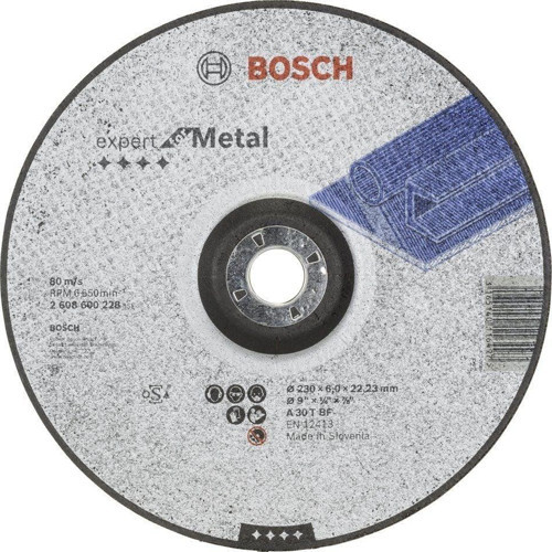 - 230*6,0 mm Expert Serisi Bombeli Metal Taşlama Diski (Taş)