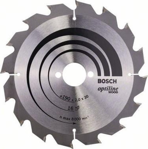 - Optiline Serisi Ahşap için Daire Testere Bıçağı 190*30 mm 16 Diş