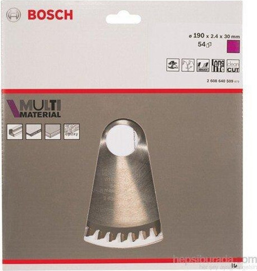 - Standard for Serisi Çoklu Malzeme için Daire Testere Bıçağı 190*30 mm 54 Diş
