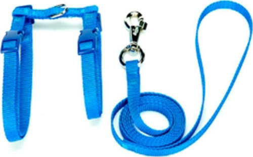 Dokuma Kedi Gezdirme Göğüs Tasma Takımı Mavi KT-10