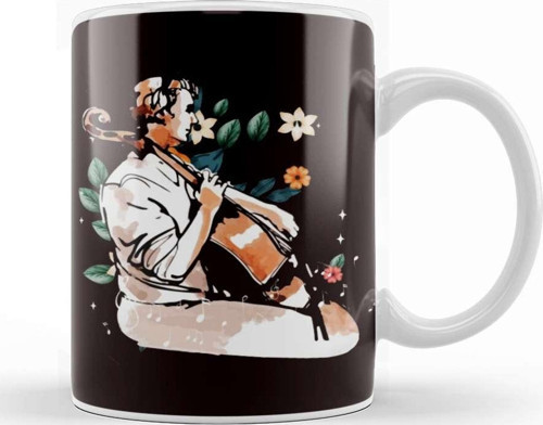 Cello Player Musical Instrument Cellist Musician Orchestra Kupa Bardak Porselen