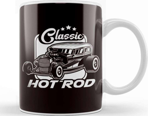 Classic Hot Rod Old American Cars Automobile Muscle Garage Kupa Bardak Porselen