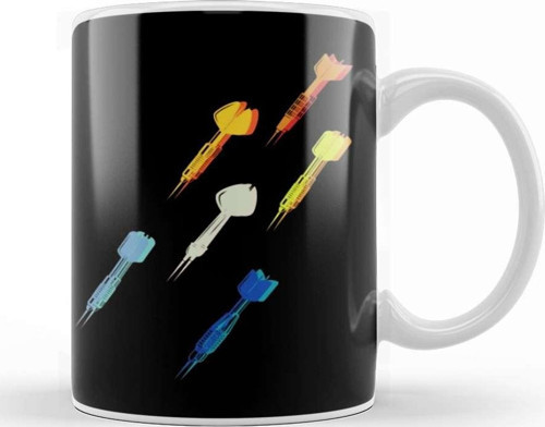 Darts Arrow Dartboard Dart Player Team Bullseye Pub Sports Kupa Bardak Porselen