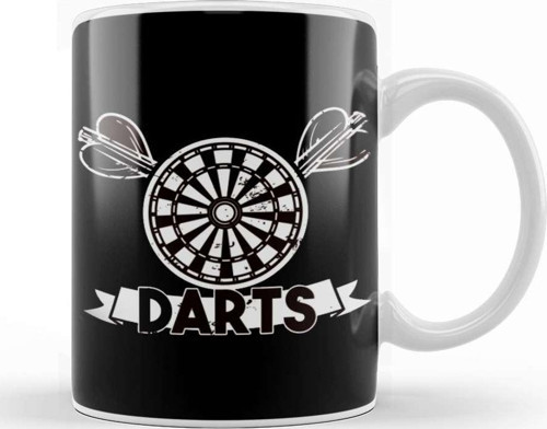 Darts Dartboard Dart Player Team Throwing Dartist Bullseye Kupa Bardak Porselen