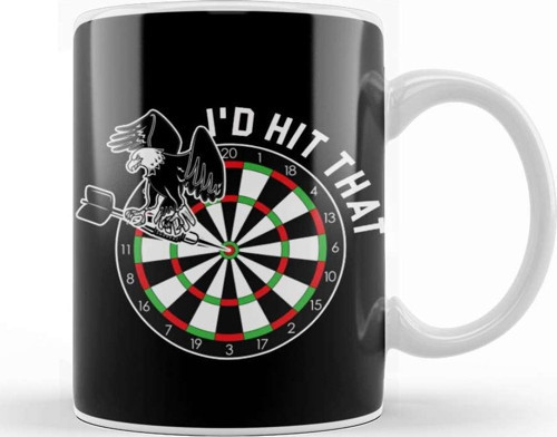 Darts Player Eagle Arrow Dartboard Dartist Target Bullseye Kupa Bardak Porselen