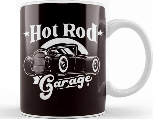 Hot Rod Garage Old American Cars Automobile Classic Engine Kupa Bardak Porselen