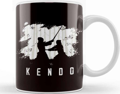 Kendo Fighter Japanese Warrior Samurai Martial Arts Katana Kupa Bardak Porselen