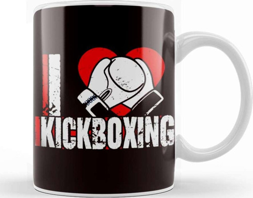 Love Kickboxing Kickboxer Fighting Mma Martial Arts Sports Kupa Bardak Porselen