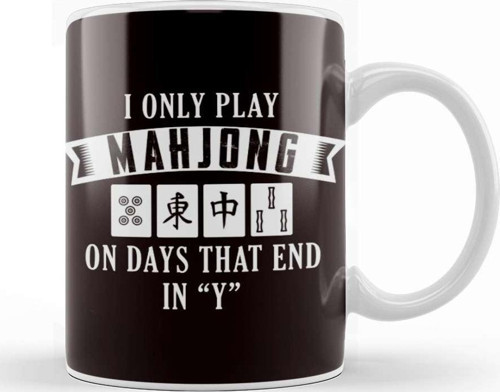 Mahjong Mother Player Board Game Mah-Jongg China Solitaire Kupa Bardak Porselen