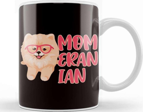 Momeranian Pomeranian Mom Pommy Pom German Spitz Puppy Pet Kupa Bardak Porselen