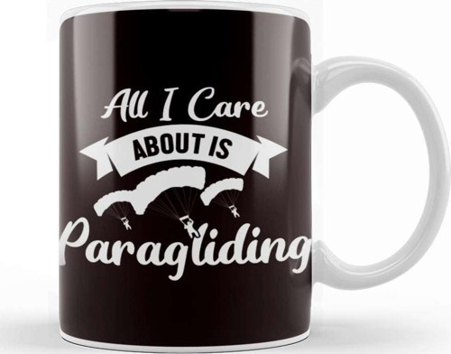 Paragliding Paraglider Skydiving Flying Parachute Skydiver Kupa Bardak Porselen