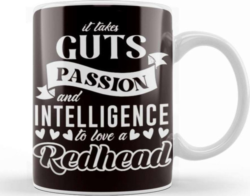Passion Intelligence Love Ginger Redhead Red Orange Haired Kupa Bardak Porselen