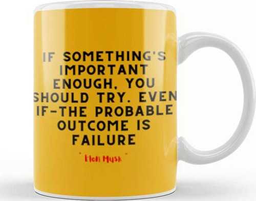 Elon Musk Quotes Motivation İnspiration Success Work Gifts Kupa Bardak Porselen