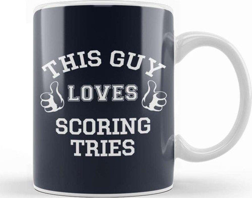 Rugby Union This Guy Loves Scoring Tries Six Nations Logo Kupa Bardak Porselen