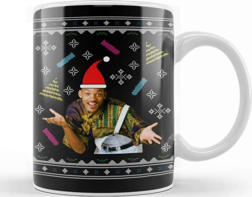 Fresh Prince Of Bel Air Will Smith Christmas Knit Pattern Kupa Bardak Porselen