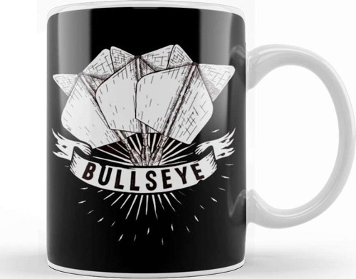 Bullseye Darts Player Dartboard Dart Board Throwing Arrow Kupa Bardak Porselen
