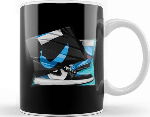 Air Jordan Blue Retro Sneakers Number One İn The World Basketball Kupa Bardak Porselen