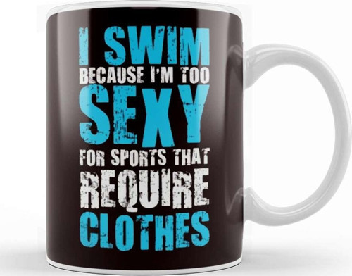 Funny Swimmer Water Sports Indoor Freestyle Swimming Pool Kupa Bardak Porselen