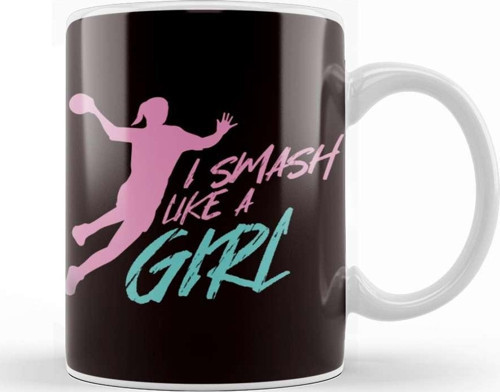 Girl Handball Player Handballer Ball Sports Coach Trainer Kupa Bardak Porselen