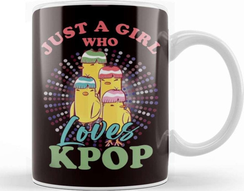 Girl Who Loves Korean Pop Music K-Pop Korea Birds Singers Kupa Bardak Porselen