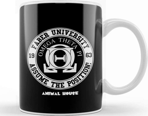 National Lampoons Animal House Animal House Faber University Logo Kupa Bardak Porselen