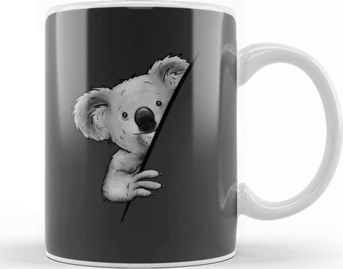 Cute Marsupial Funky Koala Illustration Fancy Koalabear T Kupa Bardak Porselen