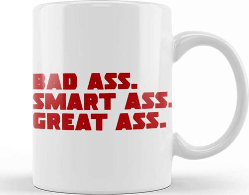 Deadpool Badass Smartass Greatass Funny Joke Deadpool Parody 02 Kupa Bardak Porselen