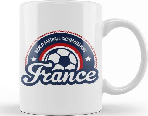 French Football France Sunrise World Football Championship 2018 Kupa Bardak Porselen