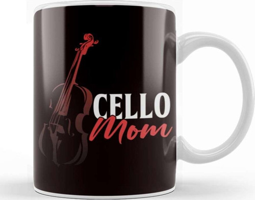 Cello Mom Cellist Musician Cello Player Mother Orchestra Kupa Bardak Porselen