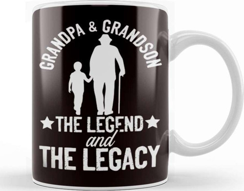 Grandpa Grandson Granddad Grandfather Father´S Day Daddy Kupa Bardak Porselen