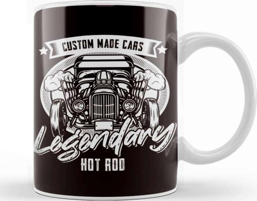 Legendary Hot Rod Classic Old Cars Automobile Muscle Car Kupa Bardak Porselen